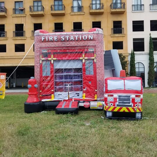Fire truck bounce and slide combo