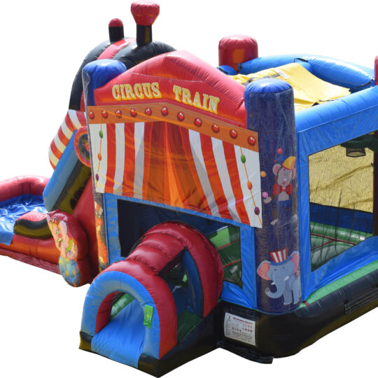 Circus Bounce House and Slide Combo